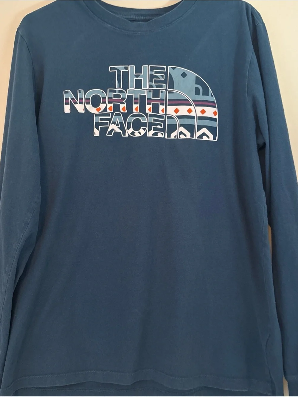 The North Face Men's Slate Blue Long-Sleeve Logo Tee
